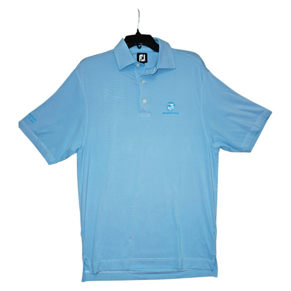 FootJoy Blue Golf Polo Shirt – Size S – Bermuda Dunes 2017 Desert Team Play - Picture 1 of 6